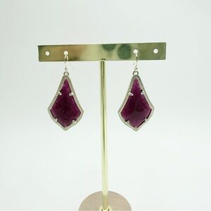 Kendra Scott Alex Earrings in Maroon Jade